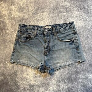 Free People High Rise Cut Off Denim‎ Jean Shorts Light Wash Size 26